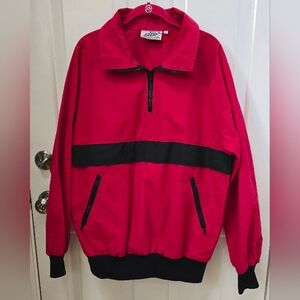 Vintage DLT Colorado Red and Black Windbreaker Pullover-Size L